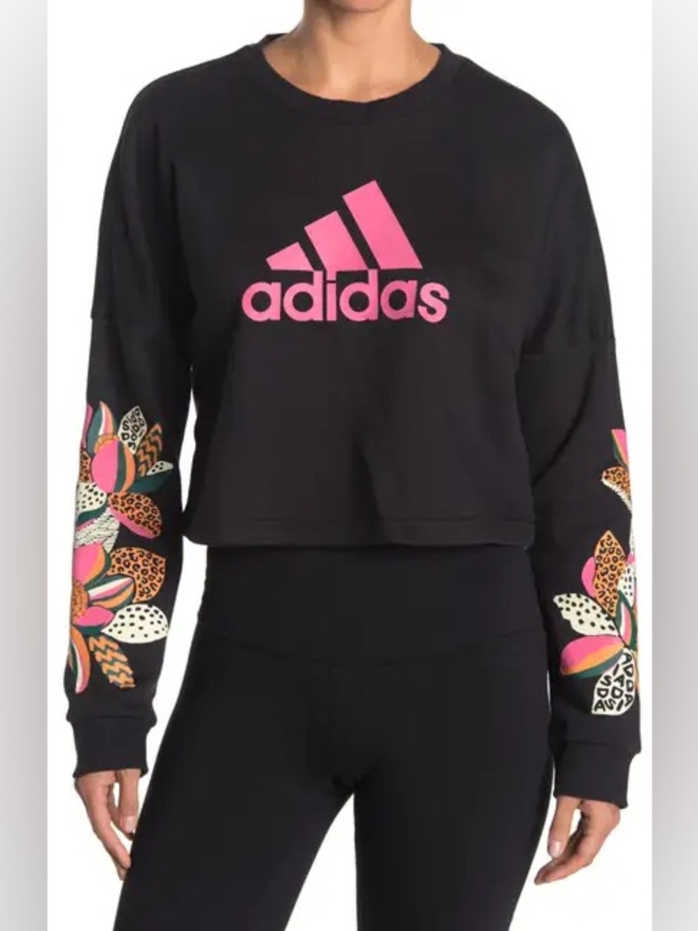 ADIDAS x FARM RIO cropped floral sweatshirt - Picture 1 of 8
